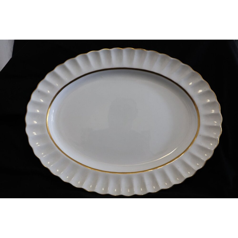 Vintage Spode Midas Bone China England Oval Serving Dish Plate 14" Y8157 Gold